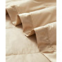 Oversize Lightweight White Down Blanket with Satin Trim, Full/Queen