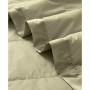 Oversize Lightweight White Down Blanket with Satin Trim, Full/Queen
