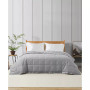 Oversize Lightweight White Down Blanket with Satin Trim, Full/Queen