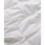 Oversize Lightweight White Down Blanket with Satin Trim, Full/Queen