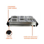 Buffet Server & Food Warmer With 4 Removable Sectional Trays , Heated Warming Tray and Removable Tray Frame