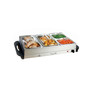 Buffet Server & Food Warmer With 4 Removable Sectional Trays , Heated Warming Tray and Removable Tray Frame