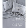 Collection Linen Rayon From Bamboo Blend Deep Pocket 300 Thread Count 3 Piece Sheet Set, Twin