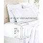 Collection Linen Rayon From Bamboo Blend Deep Pocket 300 Thread Count 3 Piece Sheet Set, Twin