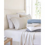 Collection Linen Rayon From Bamboo Blend Deep Pocket 300 Thread Count 3 Piece Sheet Set, Twin