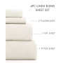 Collection Linen Rayon From Bamboo Blend Deep Pocket 300 Thread Count 3 Piece Sheet Set, Twin