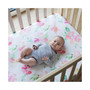 Super Soft Fitted Crib Sheet - Pink & Gold Floral