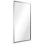 Contempo Polished Stainless Steel Rectangular Wall Mirror, 24" x 36"