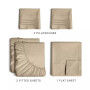 5 Piece Microfiber Sheet Set - Split King