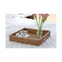 Square Ottoman Tray with Cutout Handles