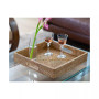 Square Ottoman Tray with Cutout Handles