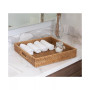 Square Ottoman Tray with Cutout Handles