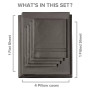 6 Piece Microfiber Solid Sheet Set - Full