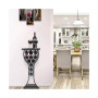 Metal with Marble Finish Top Wine Storage Organizer Display Rack Table