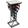 Metal with Marble Finish Top Wine Storage Organizer Display Rack Table