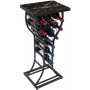 Metal with Marble Finish Top Wine Storage Organizer Display Rack Table