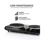 Electric Double Burner with Adjustable Temperature Control
