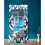 'Extraction' Rectangular On Free Floating Printed Tempered Art Glass Beveled Mirror, 72" x 36"