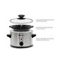 Elite Cuisine 1.5Qt Slow Cooker with Glass Lid, Adjustable Temperature Controls, Keep Warm Function