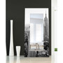 'My N.Y.' Rectangular On Free Floating Printed Tempered Art Glass Beveled Mirror, 72" x 36"