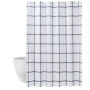 Printed Windowpane Shower Curtain, 72" W x 72" L