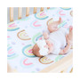 Super Soft Fitted Crib Sheet - Blue Rainbow