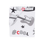 Rock Star Musical Instruments 100% Cotton Fitted Crib Sheet - White