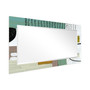 'Introductions' Rectangular On Free Floating Printed Tempered Art Glass Beveled Mirror, 54" x 28"