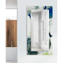 'Ephemeral' Rectangular On Free Floating Printed Tempered Art Glass Beveled Mirror, 54" x 28"