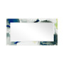 'Ephemeral' Rectangular On Free Floating Printed Tempered Art Glass Beveled Mirror, 54" x 28"