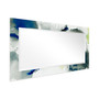 'Ephemeral' Rectangular On Free Floating Printed Tempered Art Glass Beveled Mirror, 54" x 28"