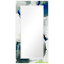 'Ephemeral' Rectangular On Free Floating Printed Tempered Art Glass Beveled Mirror, 54" x 28"