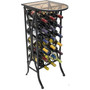 Wine Rack Stand Glass Table Top