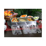 Buffet Server & Food Warmer With 3 Removable Sectional Trays , Heated Warming Tray and Removable Tray Frame