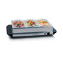 Buffet Server & Food Warmer With 3 Removable Sectional Trays , Heated Warming Tray and Removable Tray Frame