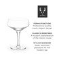 Raye Angled Crystal Coupe Glasses Set of 2, 7 Oz