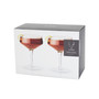Raye Angled Crystal Coupe Glasses Set of 2, 7 Oz