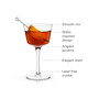 Raye Angled Crystal Nick & Nora Glasses Set of 2, 6 Oz