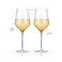Raye Angled Crystal Chardonnay Wine Glasses, Set of 2, 13 Oz
