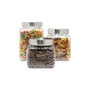 Main St Hammered Glass Canisters Set, 3 Piece