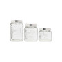 Main St Hammered Glass Canisters Set, 3 Piece