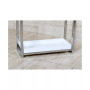 Pedestal 2-Tier Steel Construction Towel Rack with Wooden Case