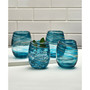 Color Swirl 16 Ounce Stemless Glass 4-Piece Set