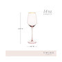 Rose Crystal White Wine Glass, Set of 2