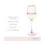 Rose Crystal White Wine Glass, Set of 2