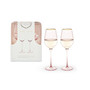 Rose Crystal White Wine Glass, Set of 2
