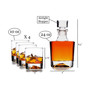Basic Whiskey Decanter with Whiskey Glasses, Set of 5