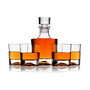 Basic Whiskey Decanter with Whiskey Glasses, Set of 5