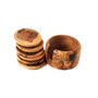Olive Wood Coaster Set of 6 with Holder