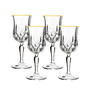Opera Gold Collection 4 Piece Crystal Wine Glass with Gold Rim Set